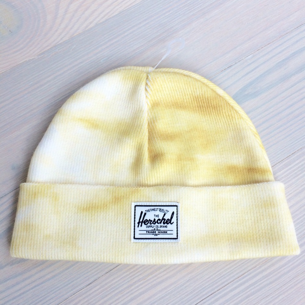 (NEW) HERSCHEL baby beanie - YELLOW TIE DYE